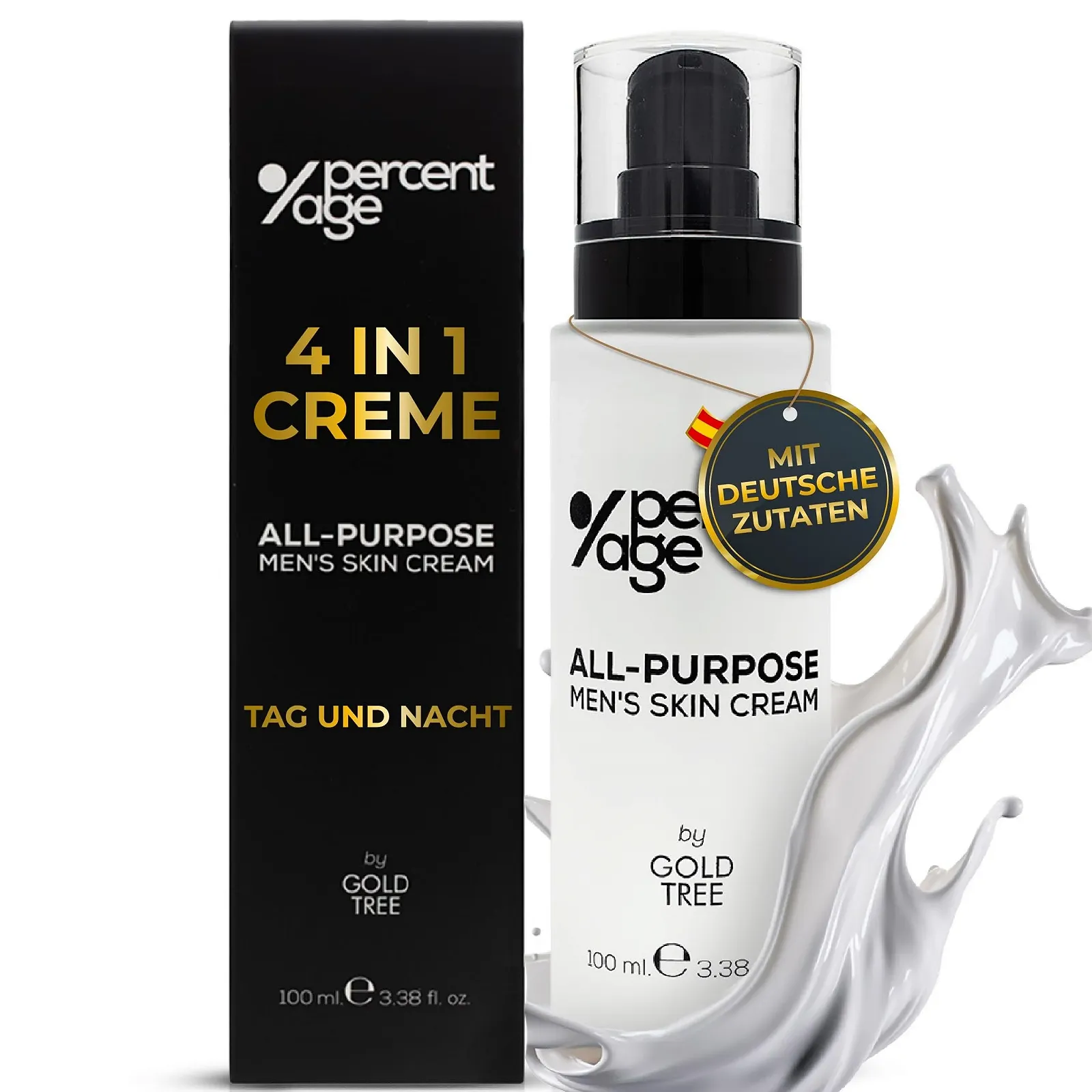 Денний крем Percent Age Face Cream Men антивіковий зволожуючий з гіалуроновою кислотою 100 мл, фото №1