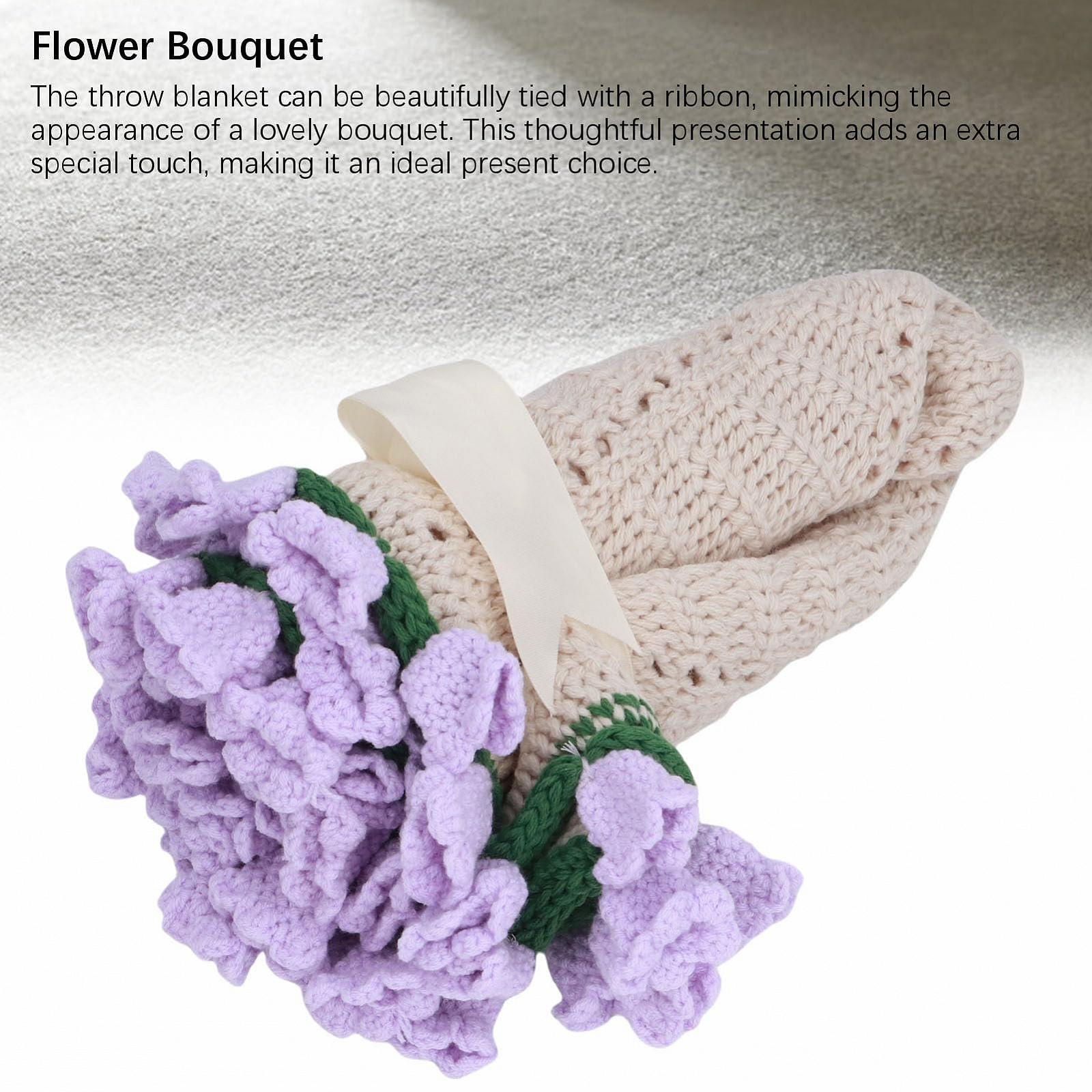 Покривало Greensen Серія Ручна робота Модель Квітковий букет 3D 60 см Фіолетовий, фото №2 Покривало Greensen Серія Ручна робота Модель Квітковий букет 3D 60 см Фіолетовий, фото №2