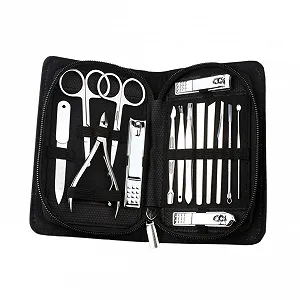 Набір для манікюру CALLARON з тримерами та пилочками для нігтів Чорний - Фото 1