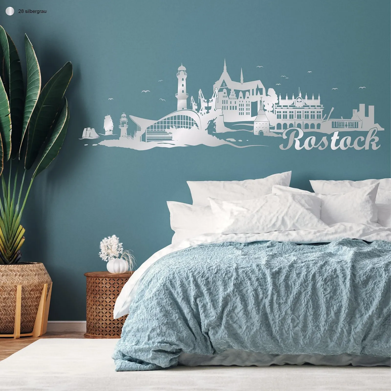 Наклейка на стену Wandtattoo Loft Rostock Skyline Warnemünde, фото №5