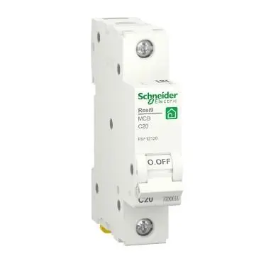 Автоматический выключатель Schneider RESI9 20А 1P кривая С 6кА, фото №1