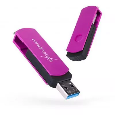 USB флеш-накопитель Exceleram 64GB P2 Series Purple/Black USB 3.1 Gen 1 EXP2U3PUB64, фото №1