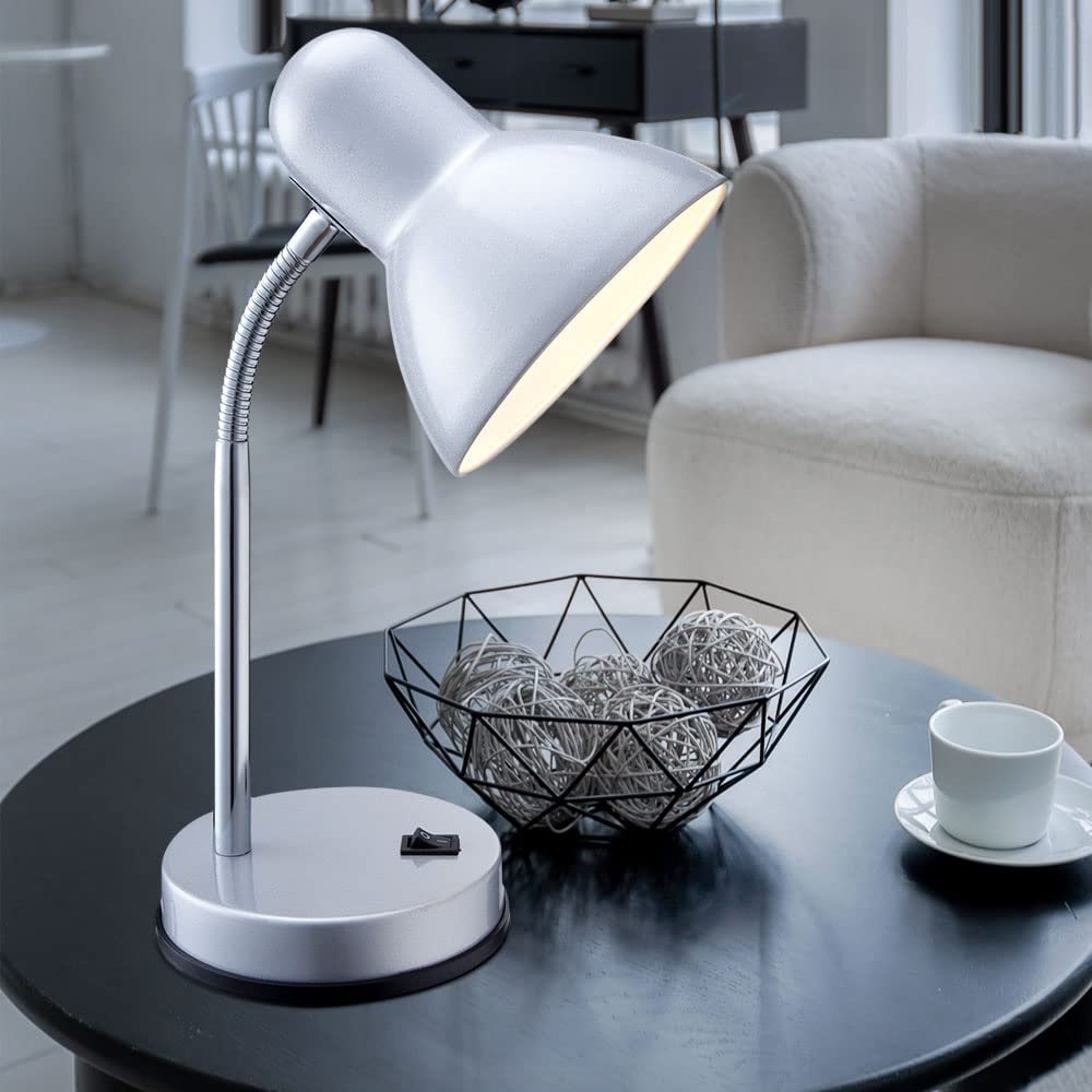 Настільна лампа etc-shop Flexo Arm з вимикачем та гнучкою ніжкою хром срібляста E27, фото №7