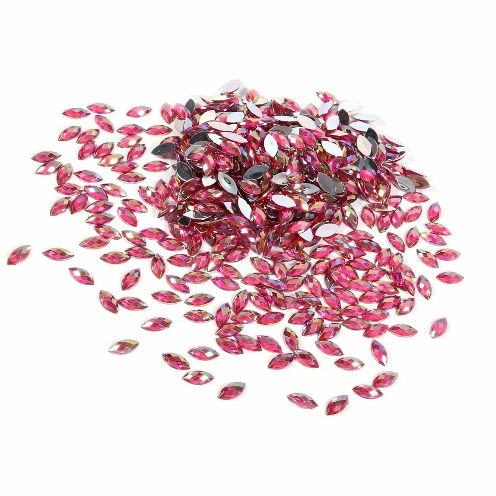 Стрази Плоскі 7X15MM 500шт. для Телефону, Одягу (Рожево-червоний), фото №8