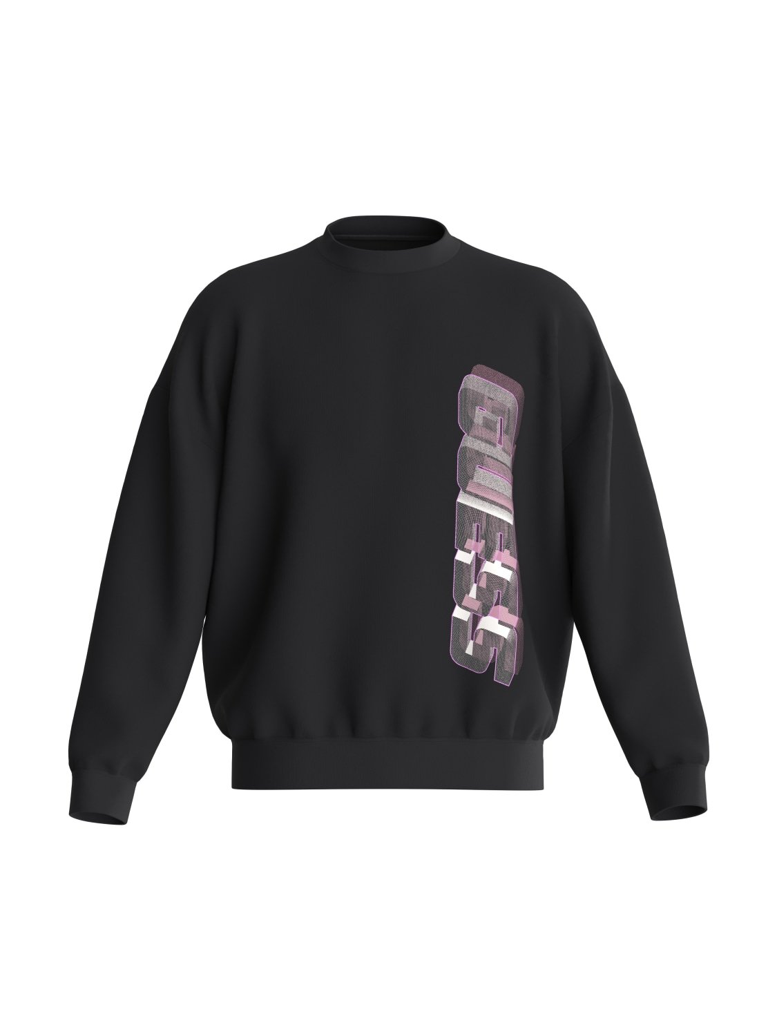 Чоловічий світшот GUESS з принтом 3D-логотип Чорний - M, фото №1