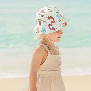 Панама Бавовняна з широкими полями UPF 50+ з мультяшним принтом synthetic.ua - Фото 1