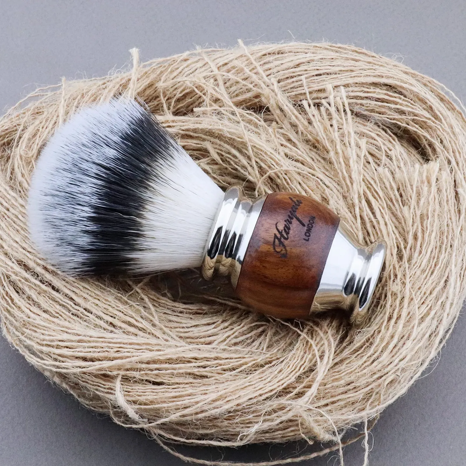 Набор для бритья Haryali London Synthetic Silver Tip Дерево и Нержавеющая сталь, фото №3