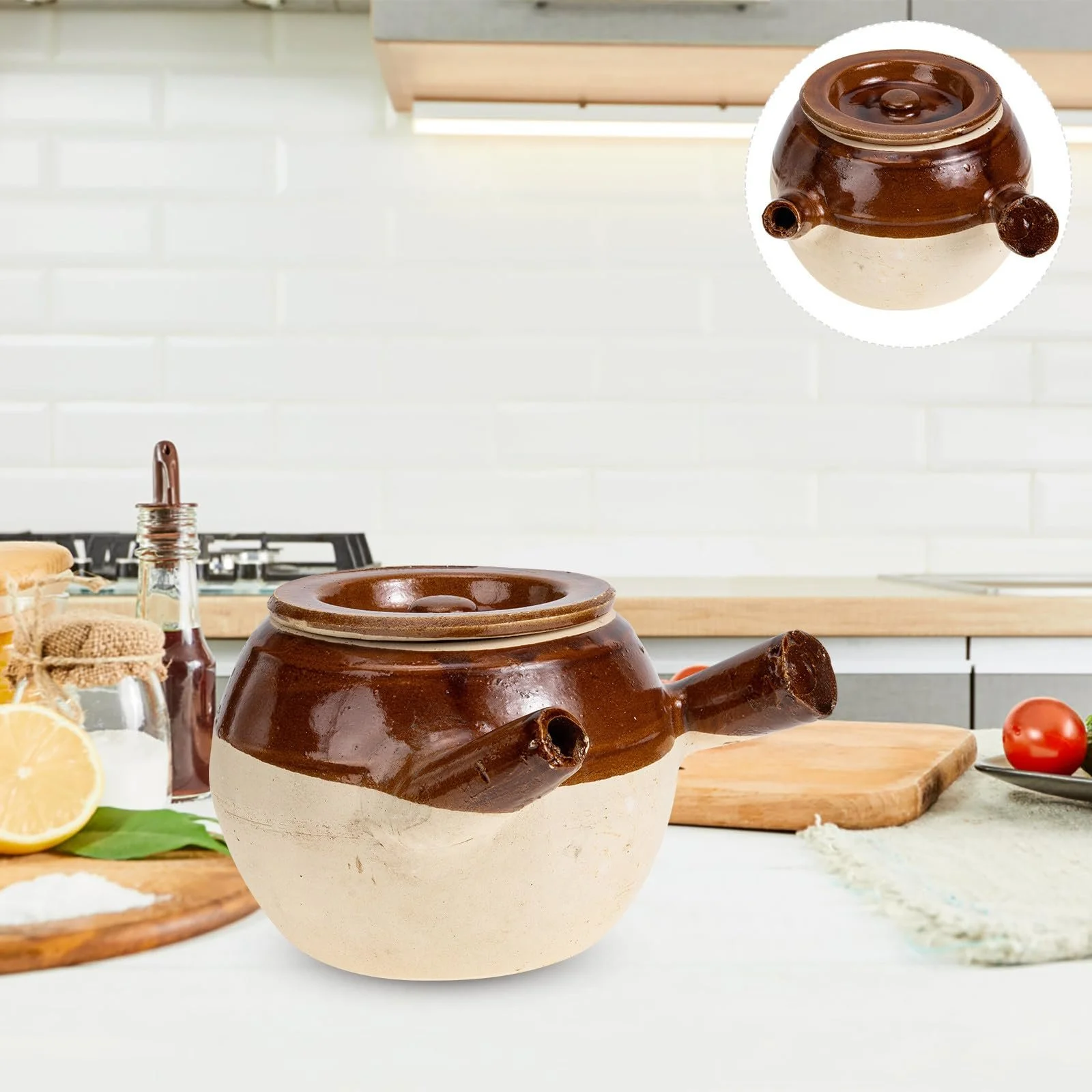 Горшок для медицины традиционный глиняный термостойкий антипригарный, фото №9