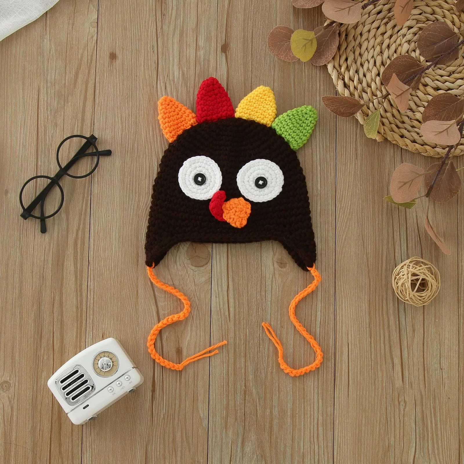 Детская шапка Generisch с ушками, теплая шапка-шарф, унисекс, теплый вязаный набор шапка-шарф, милая шапка для новорожденных и малышей, весна, зима, осень, фото №3