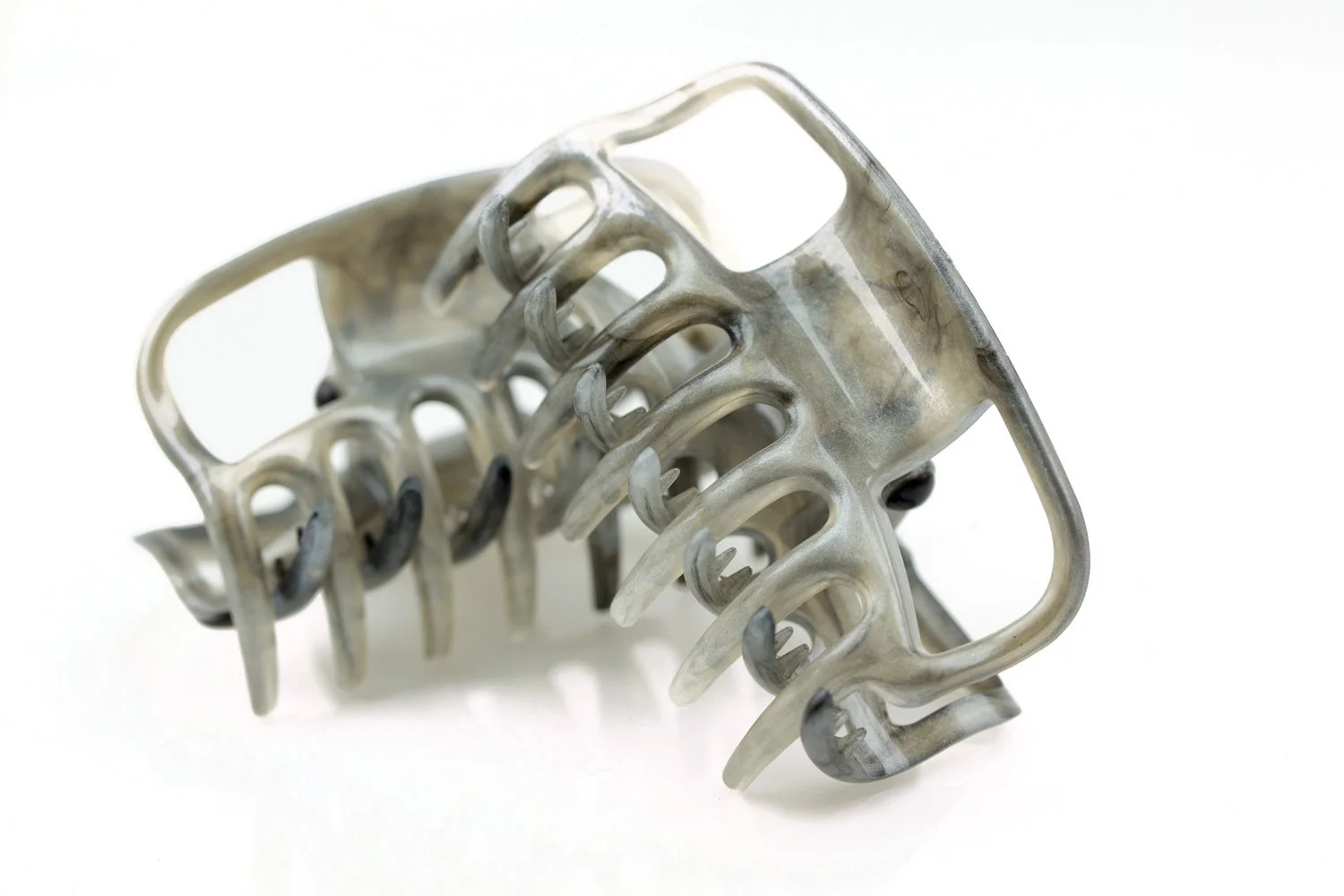 Заколка для волос WeLoveBeads 6 см Серый Серебристый - Сделано в Германии - Упаковка 2 шт, фото №3