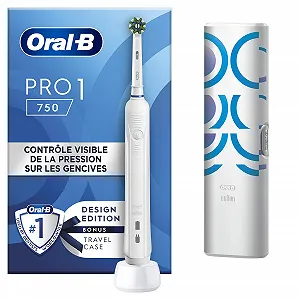 Електрична зубна щітка Oral-B Pro 1 750 дорожній футляр Біла - Фото 1