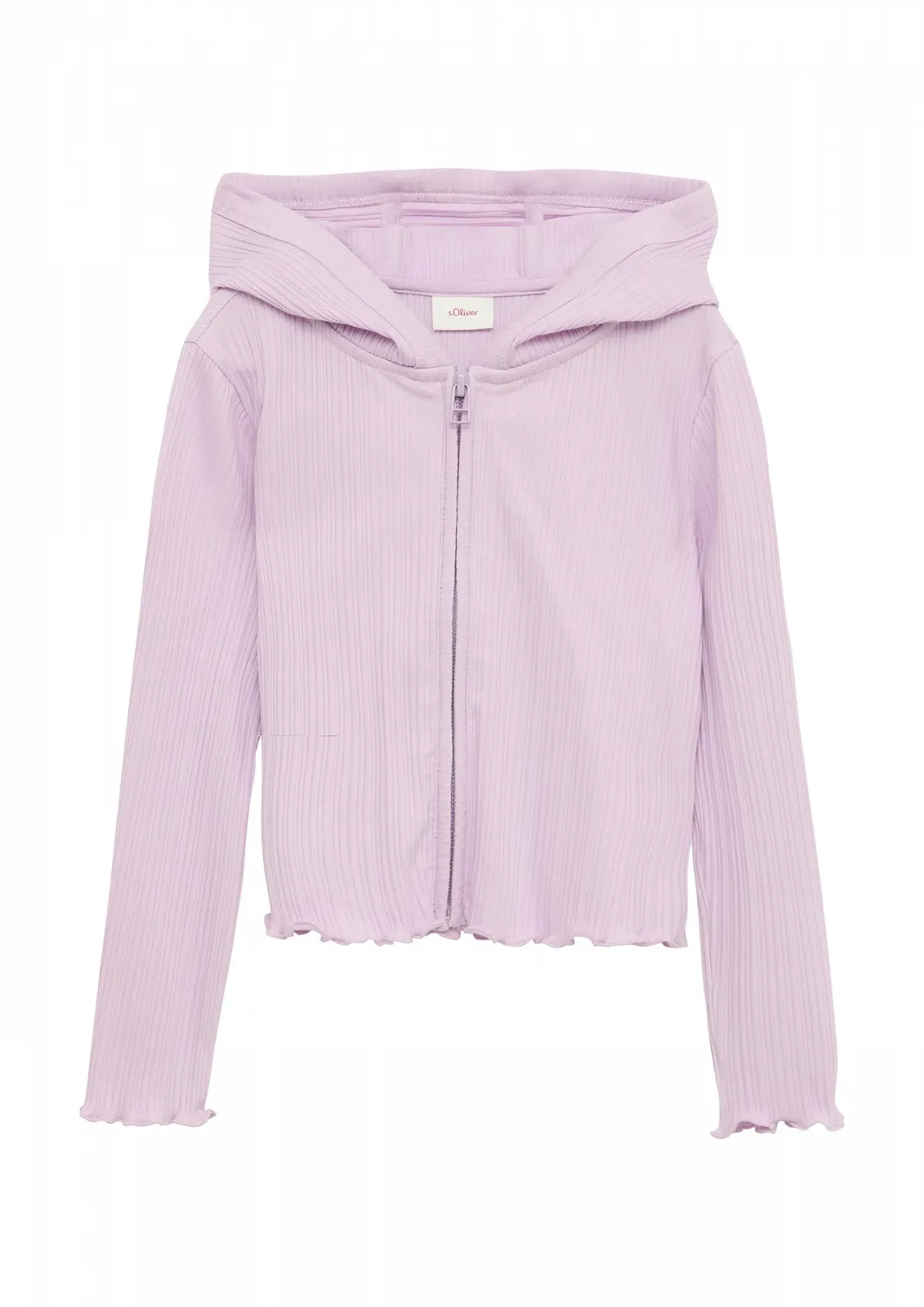 укороченная спортивная кофта s.Oliver с ребристой структурой, фото №1