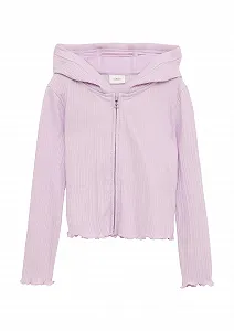 Укорочена спортивна кофта s.Oliver з ребристою структурою - Фото 1