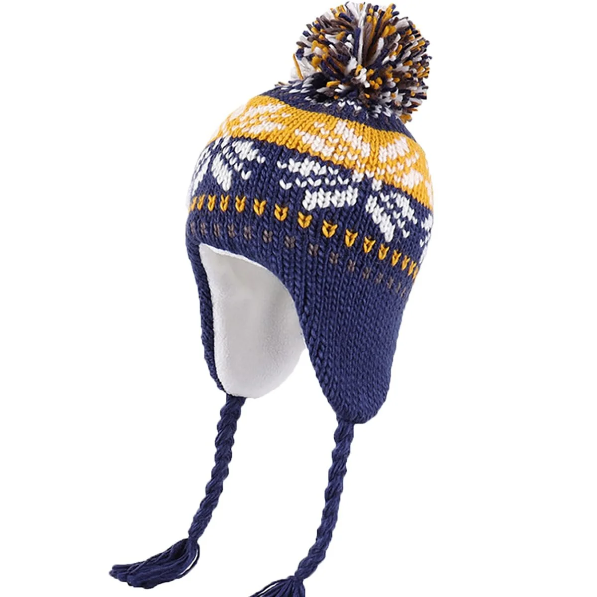 Шапка зимова YAMEE для дівчат з вушними клапанами Тепла, фото №1