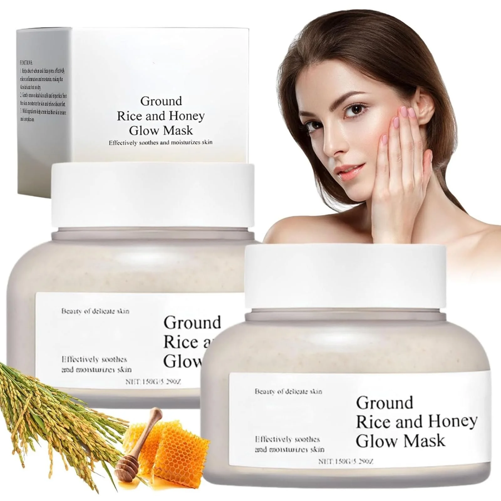 Маска для обличчя Rice Beauty 150 г, Рисова маска для обличчя, фото №1