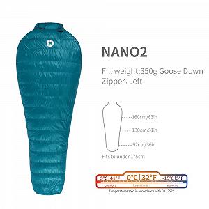 Спальний мішок AEGISMAX Nano Outdoor Camping Mummy Spring Autumn Ultralight 95% White Goose Down synthetic.ua - Фото 1