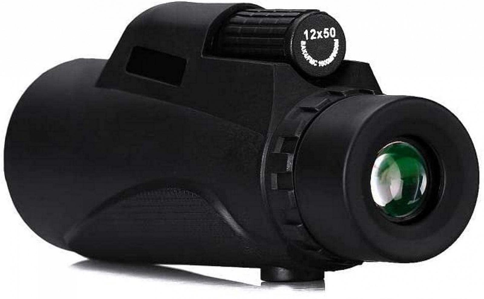 Монокуляр Teleskop HD 12x50 Baka-4-Prisma FMC зелена плівка чорний, фото №6