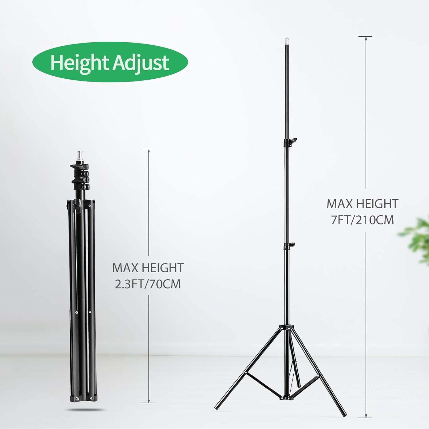 Студійний комплект Andoer D9340EU / 50x70 см софтбокс / Лампа 45 Вт, 5500K / Регульована стійка до 2 м / Чорний, фото №4 Студійний комплект Andoer D9340EU / 50x70 см софтбокс / Лампа 45 Вт, 5500K / Регульована стійка до 2 м / Чорний, фото №4