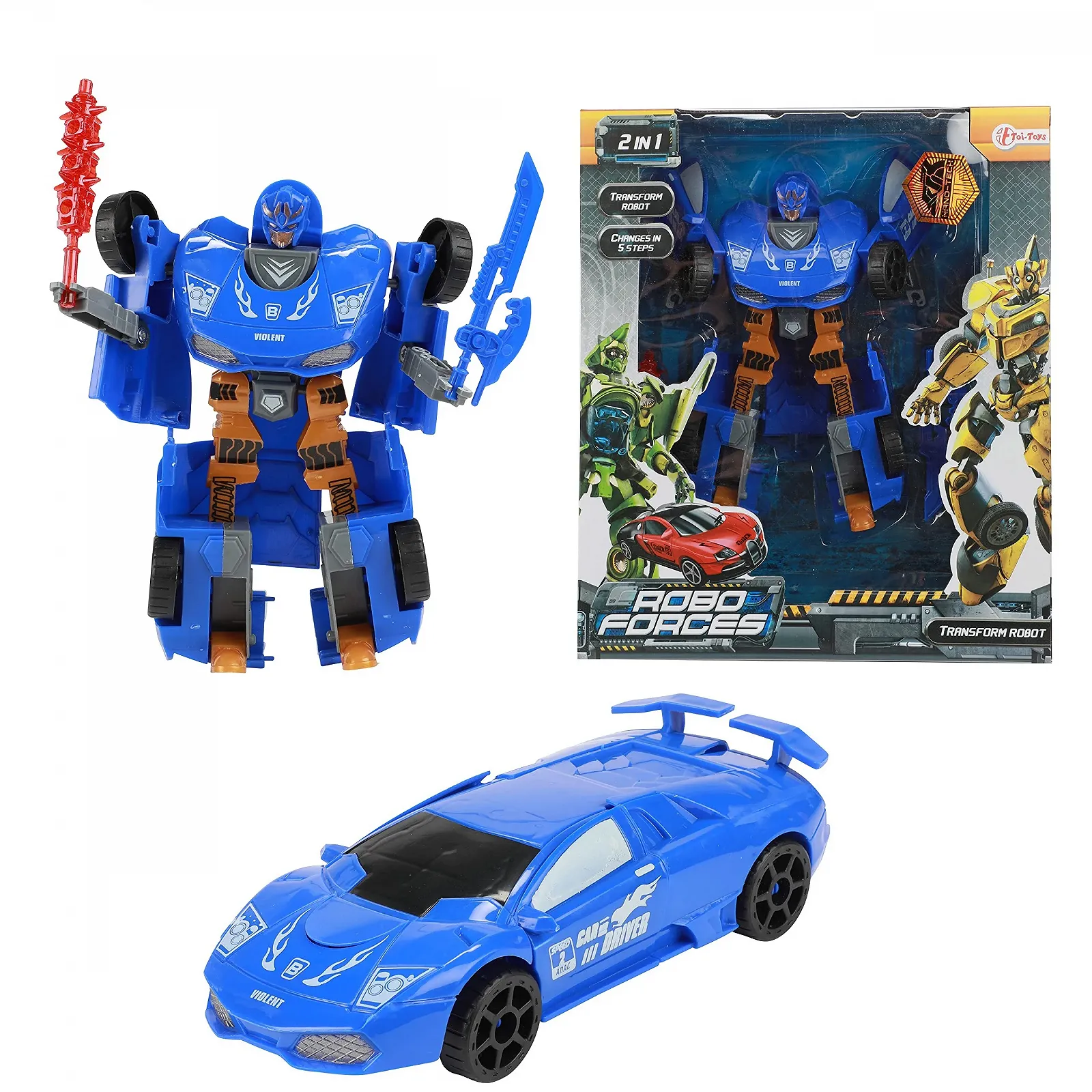 Робот-трансформер Toi-Toys ROBOFORCES Supercar 4-Ace 20.5 см багатоколірний (81715), фото №5