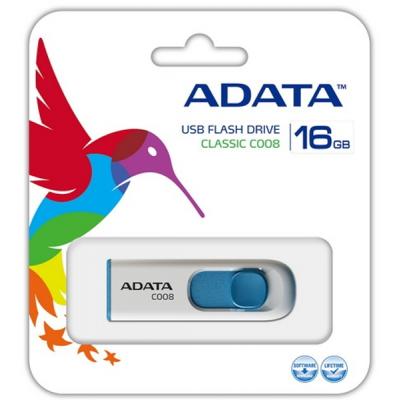 USB флеш-накопичувач ADATA 16gb C008 White USB 2.0 AC008-16G-RWE, фото №5