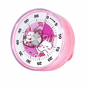 Купить Таймер механический визуальный 60 минут магнитный Pink - Фото 1 Таймер механический визуальный 60 минут магнитный Pink - Фото 1
