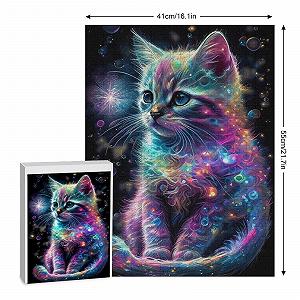 Пазл Кіт 500 елементів дерев'яний 55 x 41 см synthetic.ua - Фото 1