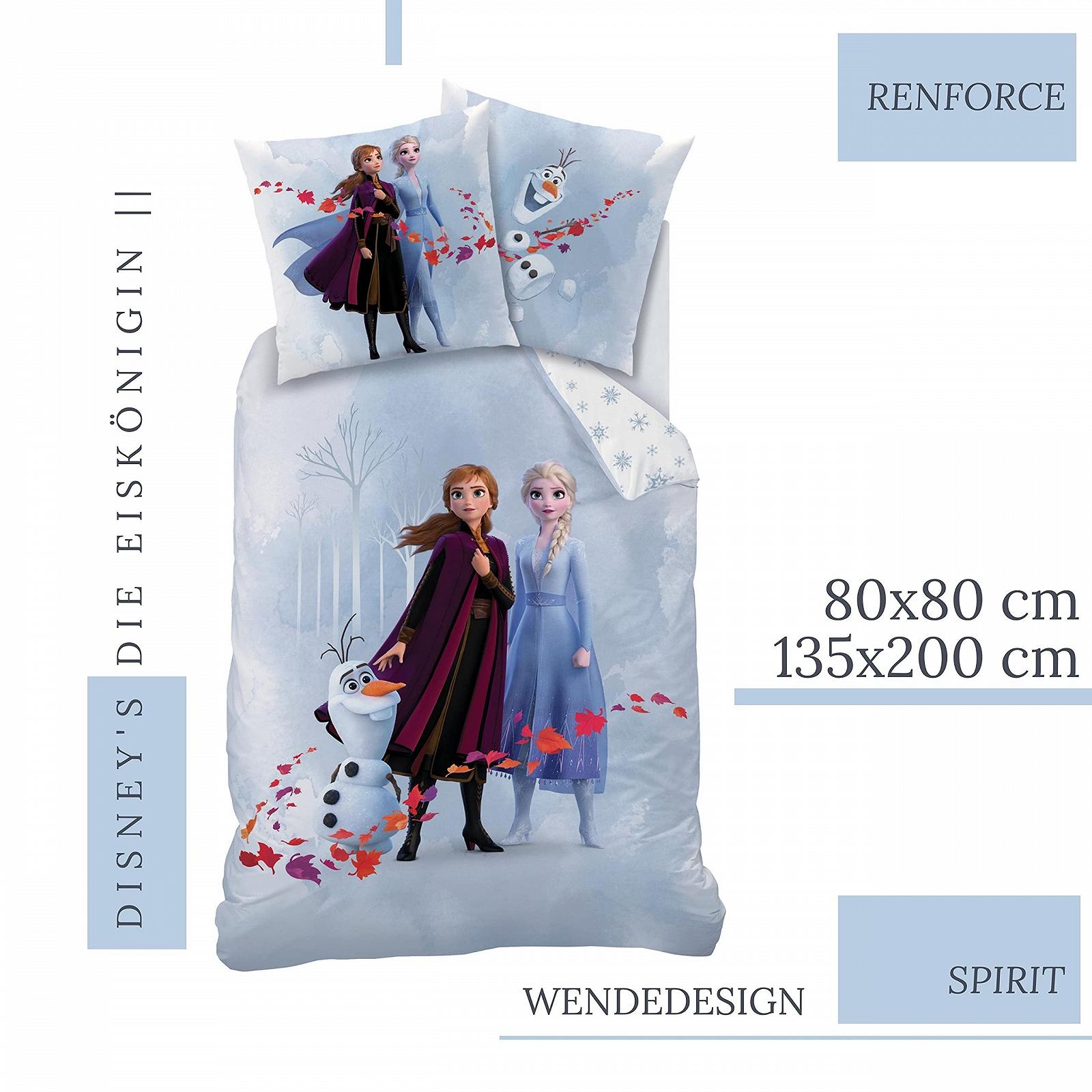 Постільна білизна CTI Frozen 2 Disney Frozen, 135 x 200 см + 80 x 80 см, ANNA, ELSA & OLAF, 100% бавовна, фото №2