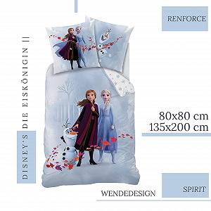 Постільна білизна CTI Frozen 2 Disney Frozen, 135 x 200 см + 80 x 80 см, ANNA, ELSA & OLAF, 100% бавовна synthetic.ua - Фото 1