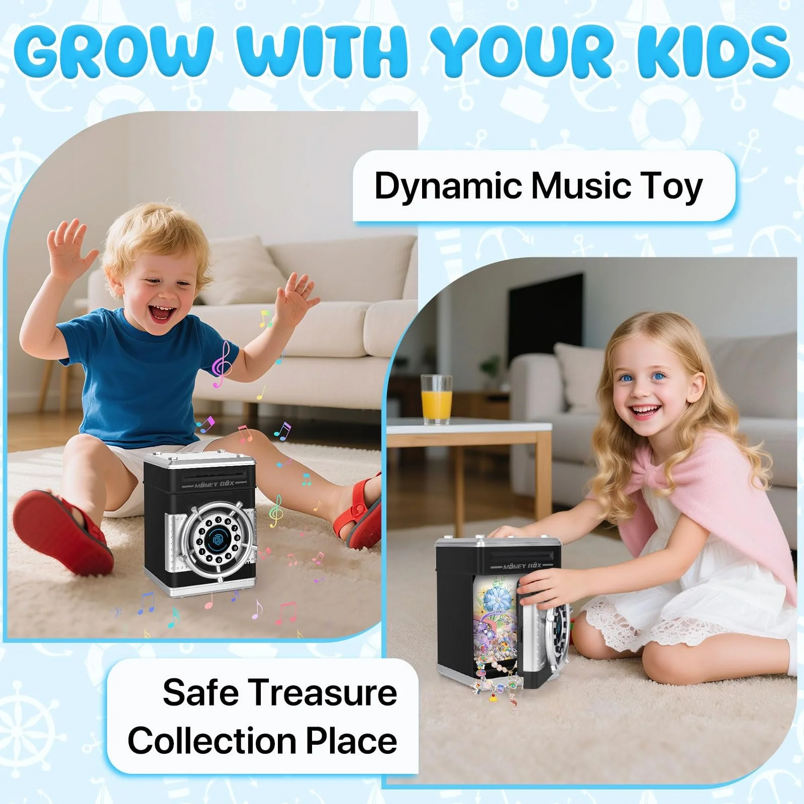 Скарбничка-сейф Safe Електронна з кодом та кермом, фото №6