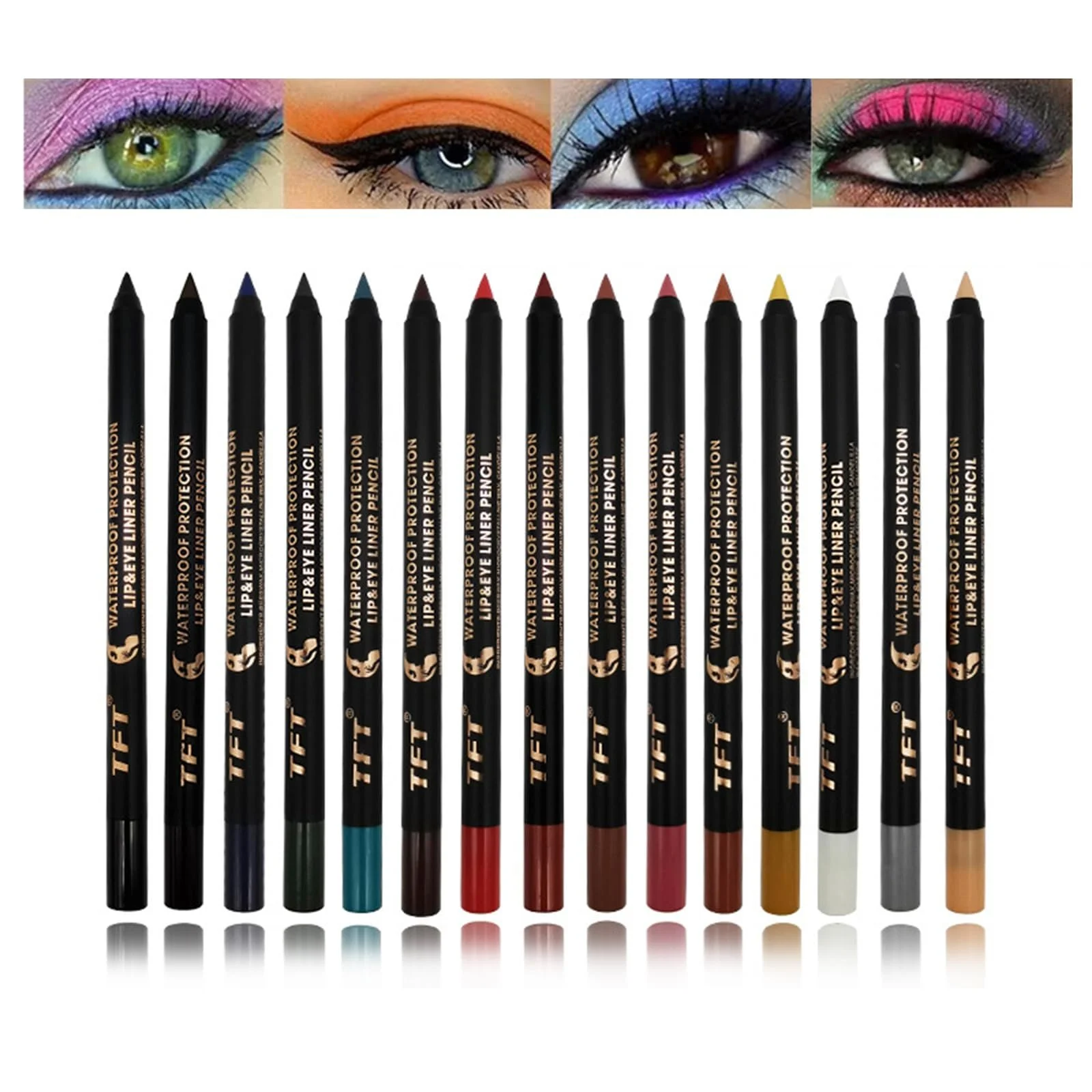 Карандаш для глаз EnMart 15 цветов водостойкий матовый, фото №1 Карандаш для глаз EnMart 15 цветов водостойкий матовый, фото №1