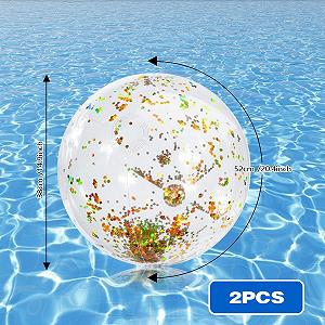 М'яч надувний, 2 шт, Блискучі водяні кулі, 40 см synthetic.ua - Фото 1
