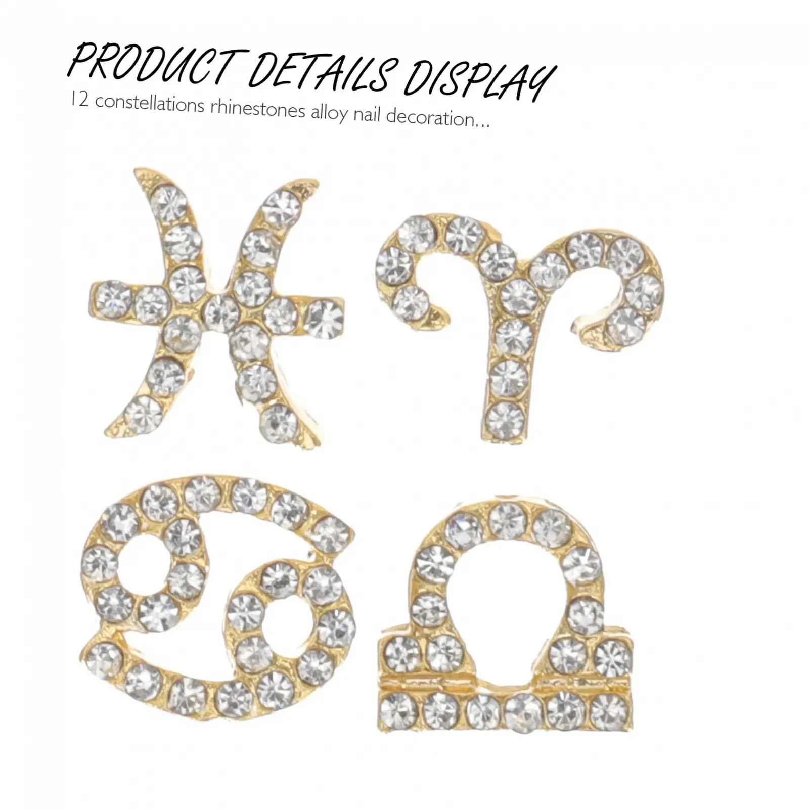 Прикраса minkissy 36 шт стрази для нігтів, фото №2