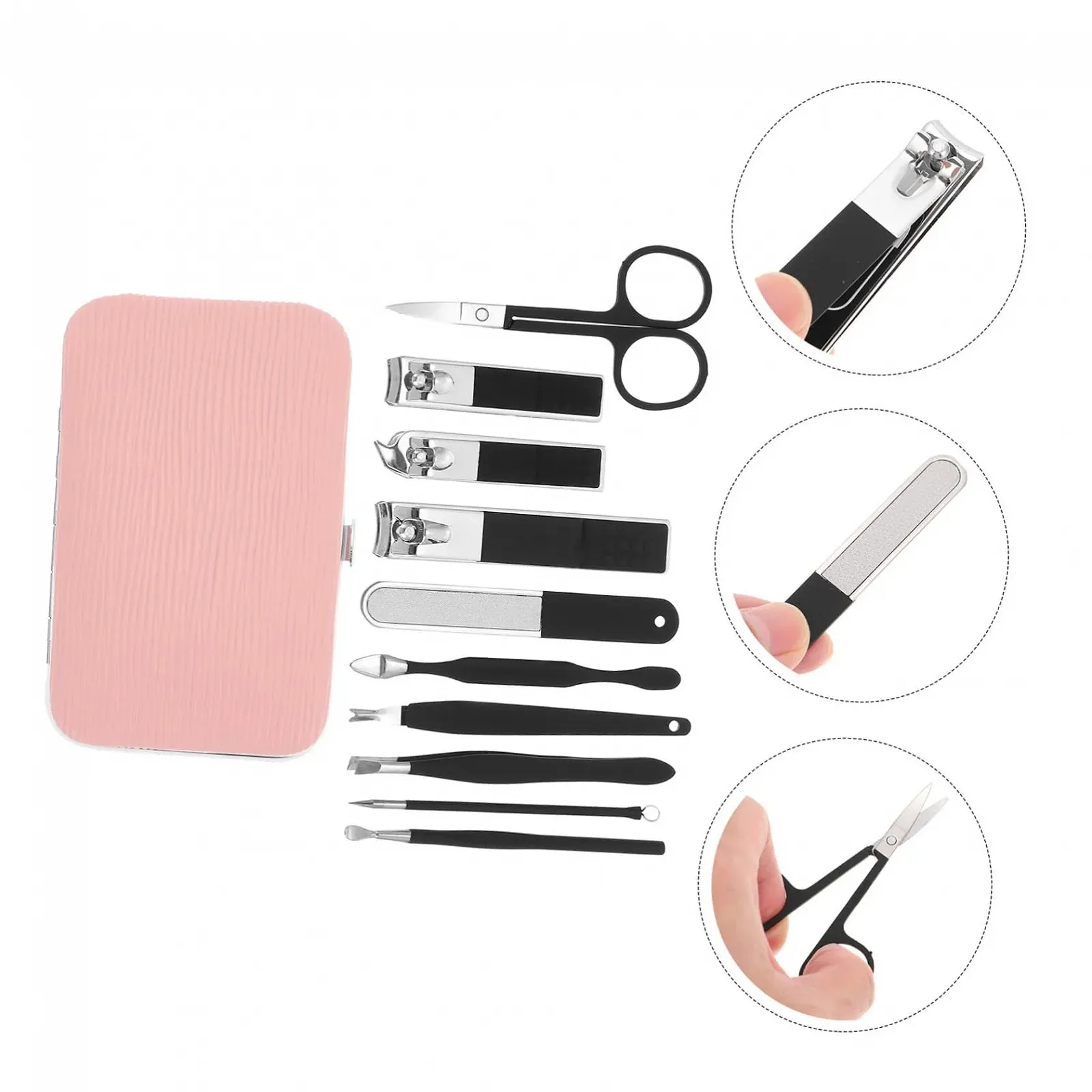 Набор инструментов для маникюра WRITWAA Черный Pu, фото №5