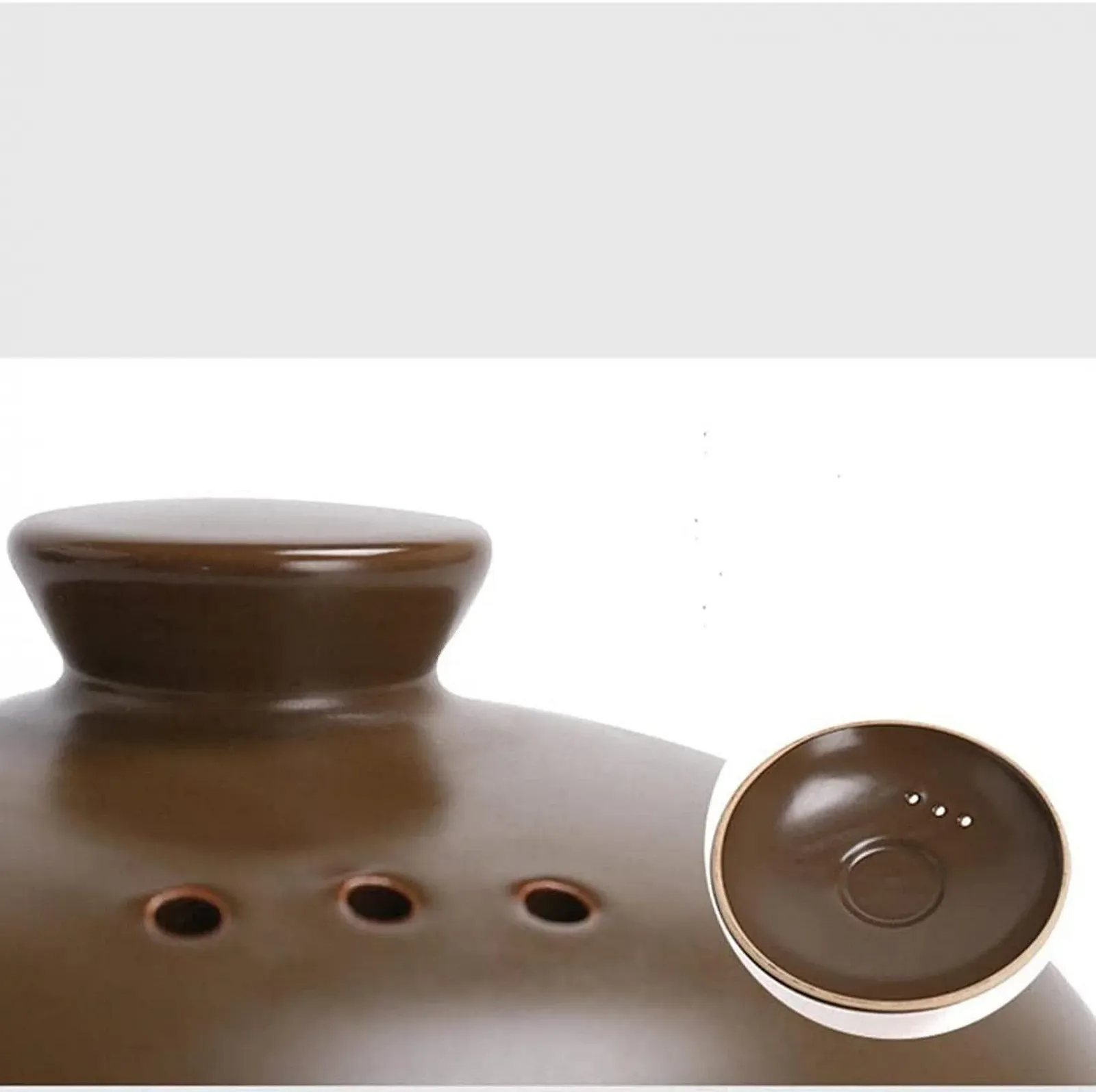 Кастрюля Терракотовая для духовки, для открытого огня, глиняная, бытовая, старинная, 3.5 л, фото №6