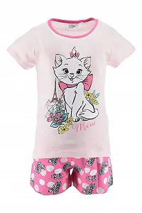 Комплект піжамний (футболка та шорти) Disney Marie для дівчаток Бавовна Аристокіт 2 предмети - Фото 1