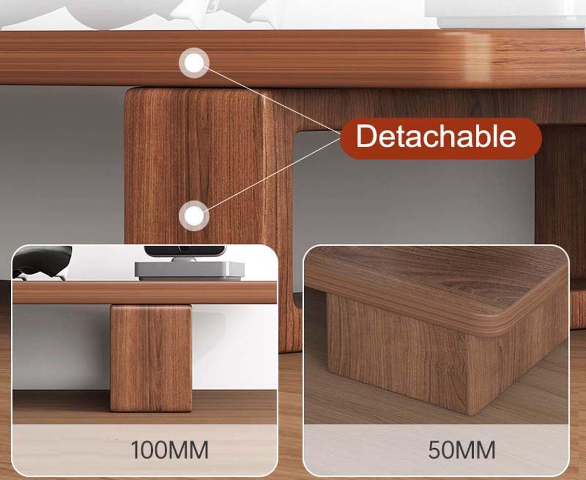 Подставка под монитор, Vintage Walnut Подставка для экрана компьютера/ноутбука, высота 12 см, эргономичная подставка для офисного домашнего рабочего стола, фото №4