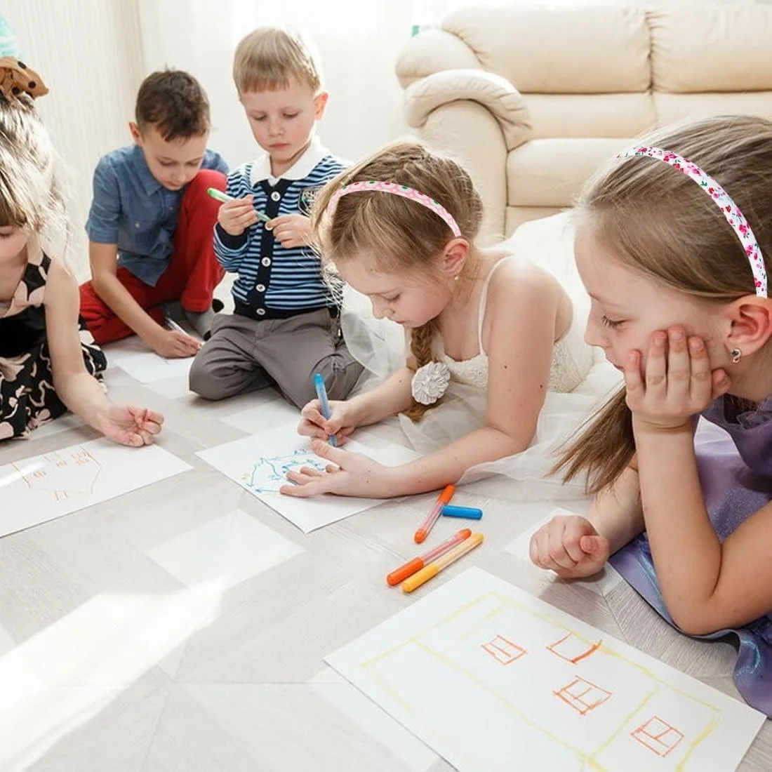 Обруч для дівчинки ясельного віку Квітка, Набір з 6 штук, фото №5 Обруч для дівчинки ясельного віку Квітка, Набір з 6 штук, фото №5