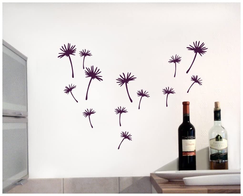 Наклейка на стіну Samunshi Dandelion Umbrella 4 x 11 см + 9 x 7 см Сріблястий металік, фото №2 Наклейка на стіну Samunshi Dandelion Umbrella 4 x 11 см + 9 x 7 см Сріблястий металік, фото №2