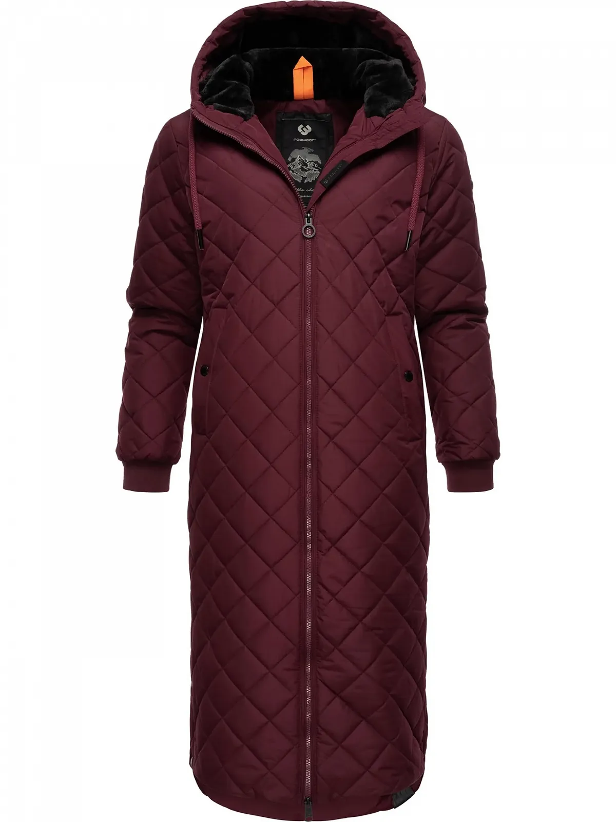 Пальто зимнее Ragwear Niran Женское Теплое стеганое пальто очень длинное с капюшоном, фото №1