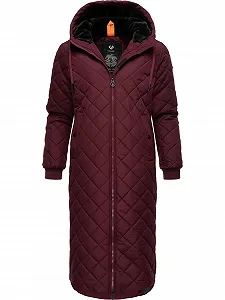 Пальто зимнее Ragwear Niran Женское Теплое стеганое пальто очень длинное с капюшоном - Фото 1