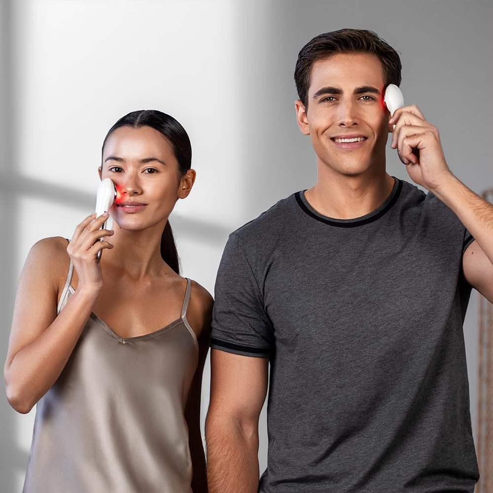 Пристрій для тонізації обличчя Cecotec Facecare Skinroutine, засіб для вмивання обличчя, пристрій для темних кіл, масажер з фототерапією, пов'язка на голову та підплічники, фото №9