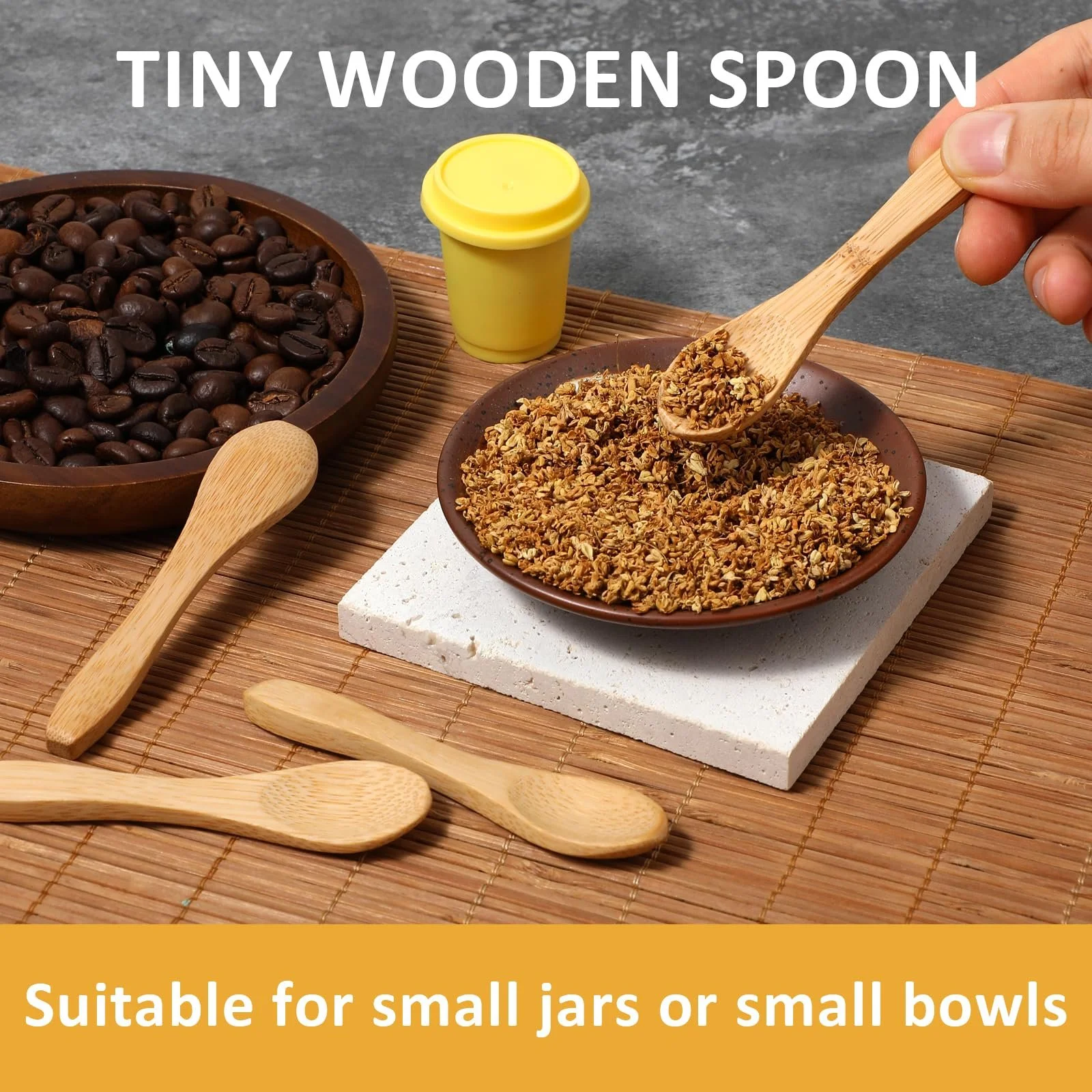 Ложка дерев'яна Prasacco Маленька 2 x 9 см (4 шт. в упаковці), фото №6