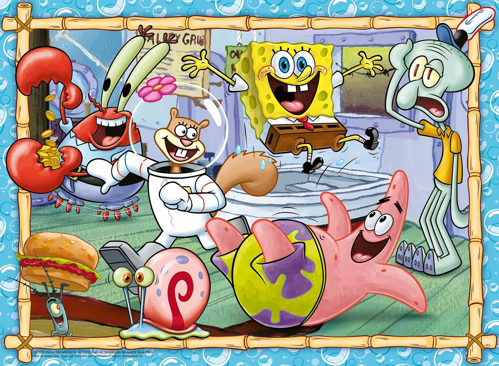Дитячий пазл Ravensburger New Adventures in Bikini Bottom Spongebob 12004234 XXL 200 елементів, фото №2