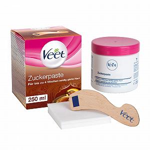 Паста сахарная Veet Sugaring Vanilla Blossom для лица и тела 250 мл со шпателем и полосками - Фото 1