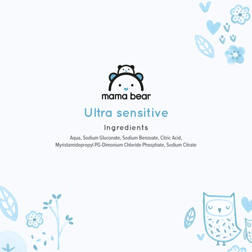 Серветки дитячі Mama Bear Ultra Sensitive без запаху 1008 шт (18 упаковок по 60 шт), фото №6