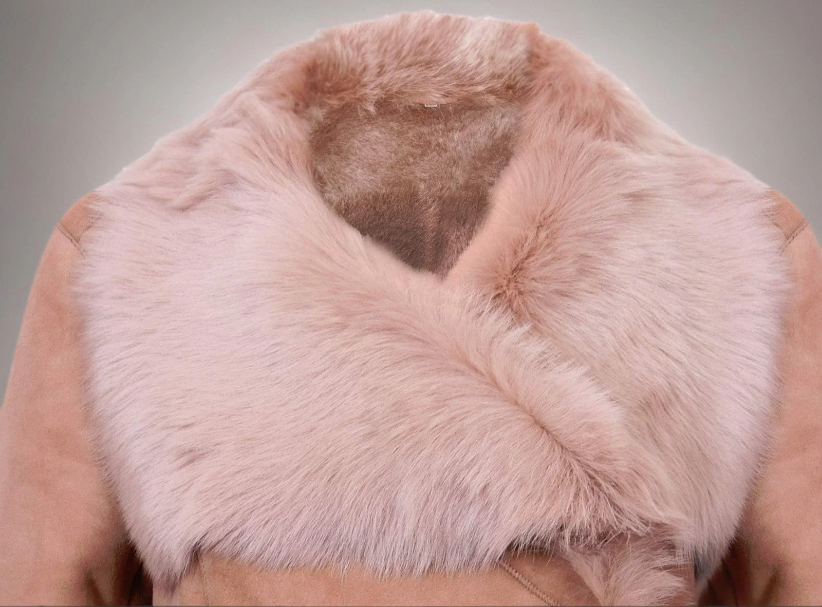 Пальто Infnity Кожаное Женское Теплое Бежевое из мериносовой овчины с воротником Toscana, фото №5 Пальто Infnity Кожаное Женское Теплое Бежевое из мериносовой овчины с воротником Toscana, фото №5