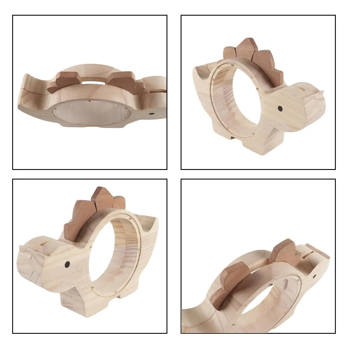 Скарбничка Динозавр Дерев'яна з акрилом, фото №4