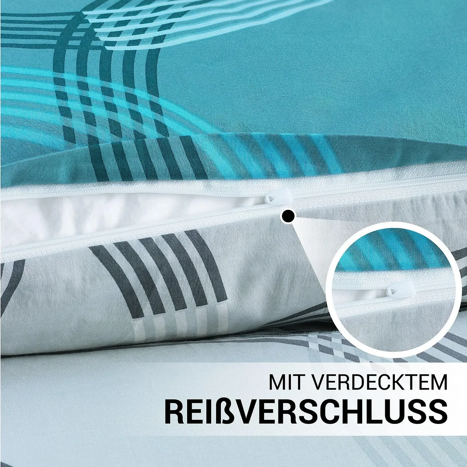 Комплект постельного белья MALIKA 2-Piece 135 x 200 см Renforcé Turquoise, фото №5