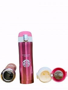 Термочашка термокружка Starbucks 500 мл EL-305 Розовая synthetic.ua - Фото 1