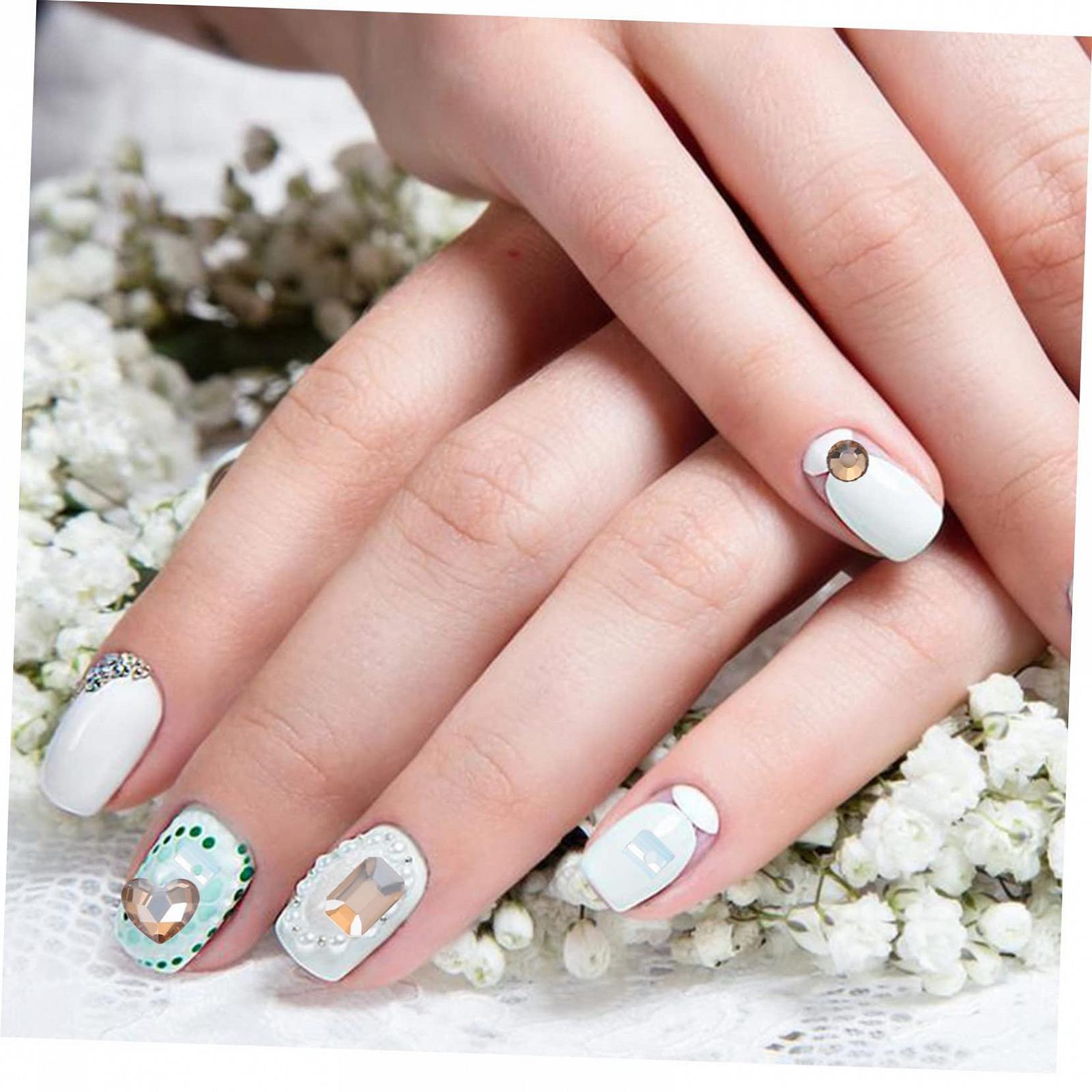 Підвіски для нігтів Housoutil Стрази, прикраси для манікюру, скляні, фото №5